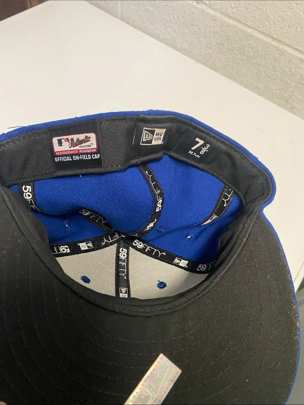 New Era Royal Blue Toronto Blue Jays Fitted Hat with Red Maple Leaf